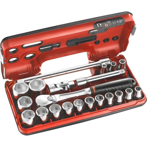 Facom compacte doos 1/2''6-kant met ratel met stofdichte kop - SL.DBOX1PB