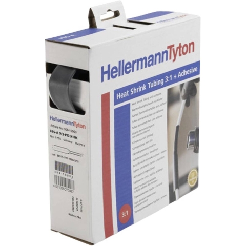 HellermannTyton 308-11800 Krimpkous met lijm Zwart 19 mm 6 mm Krimpverhouding:3:1 1 stuk(s)