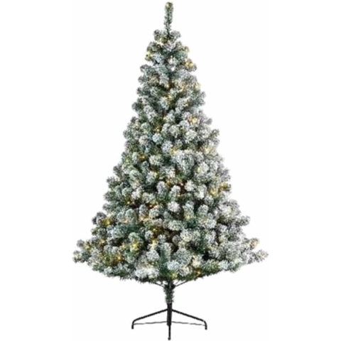 Kunst kerstboom Imperial pine met sneeuw en verlichting 180 cm -