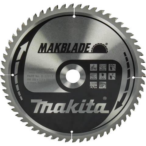 Makita Accessoires Afkortzaagblad Hout | Makblade 305x30x2,3 60T 5g - B-32817 - B-32817