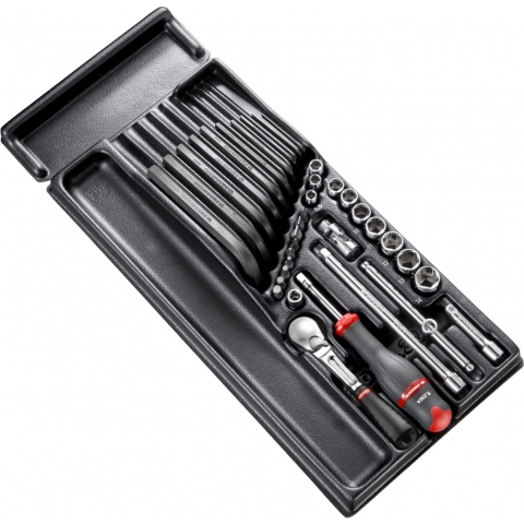 Facom module 1/4” 6-kant doppen - inbussleutels en bits 36 dlg - MOD.RL161-26