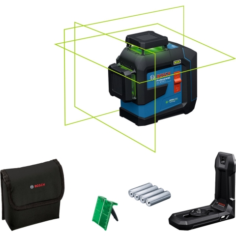 Bosch GLL 80-33 G Kruislijnlaser In Tas - Groen - 30m - 3x 360° - IP65