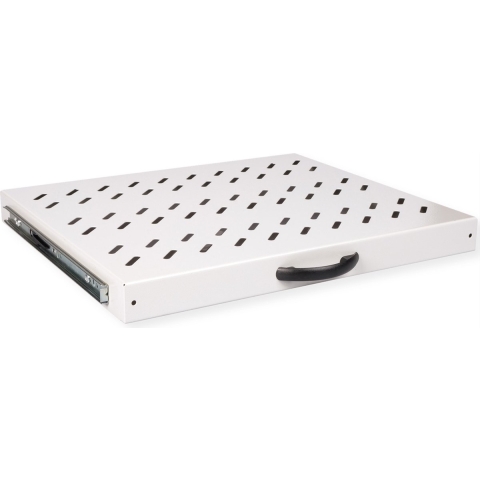 ROLINE 19-inch plank 1 U , Uitschuifbaar 350mm diep 25 kg grijs