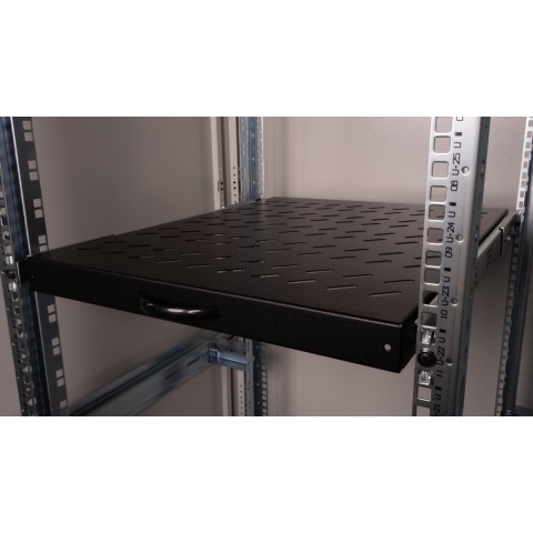 ROLINE 19-inch plank 1 U , Uitschuifbaar 550mm diep 25 kg zwart