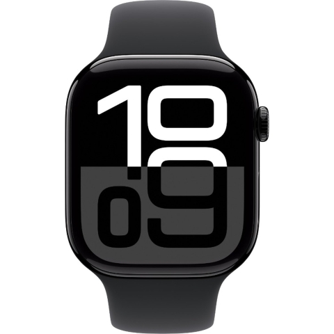 Apple Watch Series 10 GPs + Cellular 46mm Black Sport Band S/m Smartwatch Jet