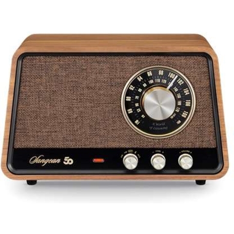 Sangean Premium Wooden Cabinet WR-101 Radio AM, FM Bluetooth, AUX, FM Walnoot