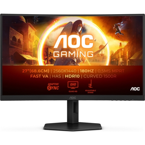 AOC G4 CQ27G4X computer monitor 68,6 cm (27") 2560 x 1440 Pixels Quad HD LCD Zwart