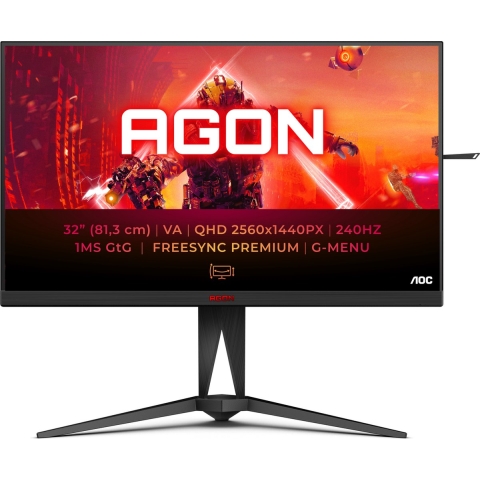 AOC AGON 5 AG325QZN/EU LED display 80 cm (31.5") 2560 x 1440 Pixels Quad HD Zwart