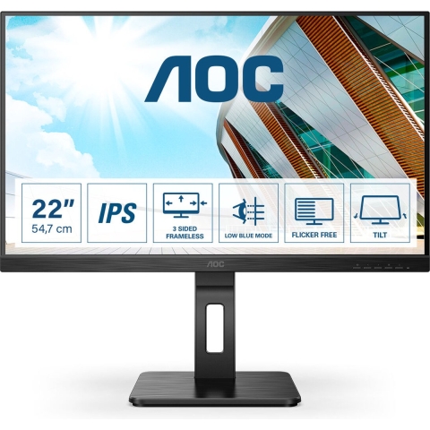 AOC P2 22P2Q LED display 54,6 cm (21.5") 1920 x 1080 Pixels Full HD Zwart