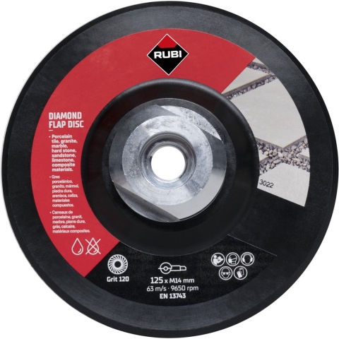 Rubi Flap disc 100/120 Med. Korrel | 125mm | M14 - 32938