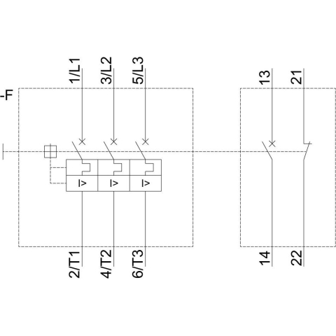 Siemens 3RV2021-4DA15 Vermogensschakelaar 1 stuk(s) Instelbereik (stroomsterkte): 18 - 25 A Schakelspanning (max.): 690 V/AC (b x h x d) 45 x 97 x 97 mm