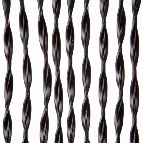 Vliegen/insecten deurgordijn - zwart - pvc - 90 x 210 cm - Vliegengordijnen - Gemaakt van kunststof -