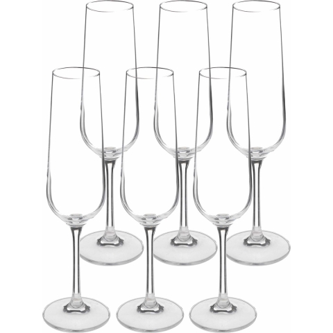Champagneglazen set Lena - doosje 24x stuks - chique transparant glas - 20 CL -