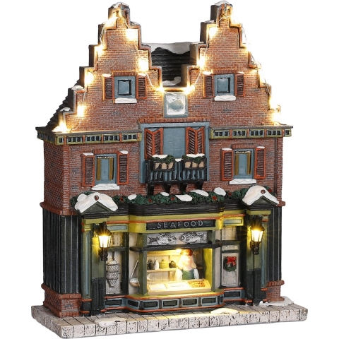 Seafood shop battery operated - l20xb8xh25cm - Luville