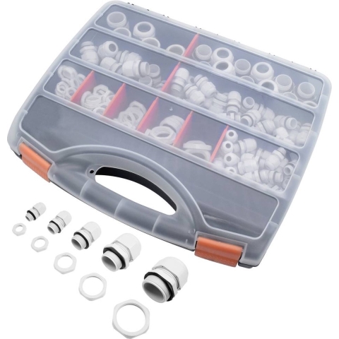 Quadrios 2102CA115 Wartel assortiment PA66 Wit 224 stuk(s)