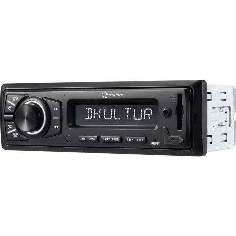 Renkforce RF-ARAR-400 Autoradio enkel DIN Incl. DAB-antenne, DAB+ tuner, Bluetooth handsfree