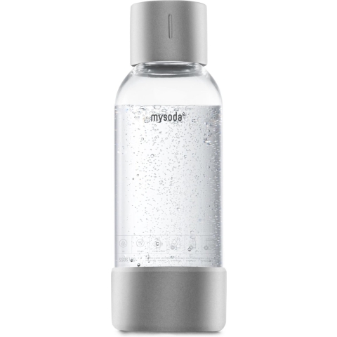 MySoda Pet Flessen 1 x 0.5L Silver Aluminium | Sodamakers toebehoren | 6430052009715