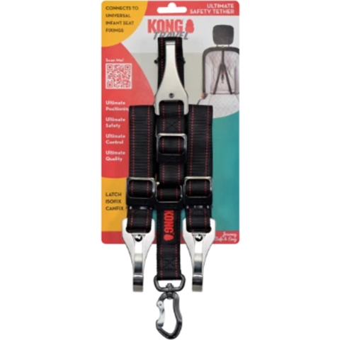 KONG Travel Ultimate veiligheidsriem voor in de auto 79-126cm lang, 3,8cm breed
