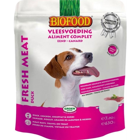8x BF Petfood Vleesvoeding eend - Kip 7 x 90 gr
