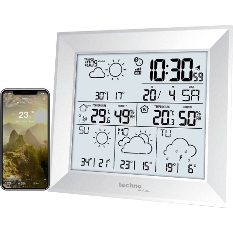 Technoline WD2000 WiFi-weerstation Aantal sensoren max.: 3