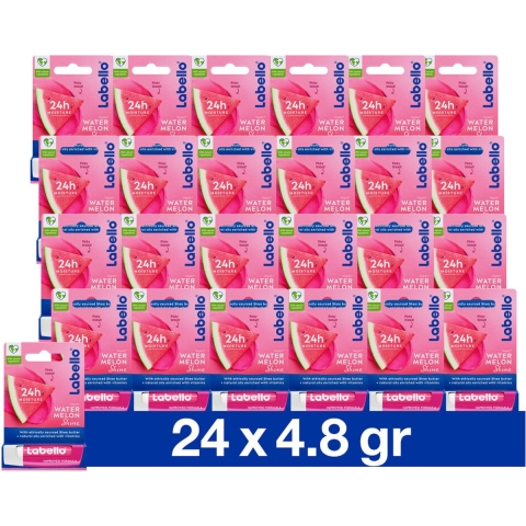 24x Labello Lippenbalsem Blister Watermelon Shine 4.8 gr
