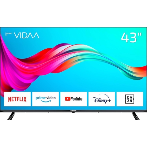 Dyon DYON SMART 43 VX LED-TV 108 cm 43 inch Energielabel E (A - G) DVB-S2, DVB-C, DVB-T2, CI+*, Full HD, Smart TV, WiFi Zwart