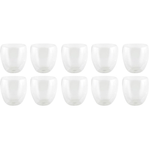 10x Luxe dubbelwandige theeglazen 200ml -