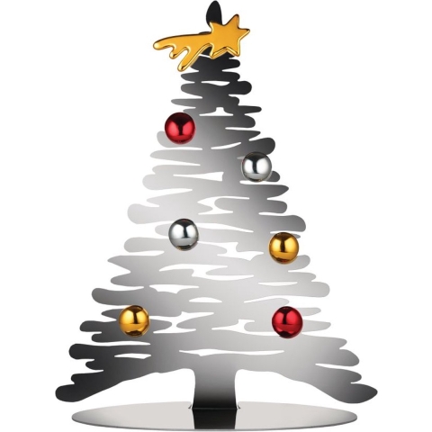 Alessi Kerstboom Bark - BM06/30 - Zilver - 30 cm - door Michel Boucquillon & Donia Maaoui