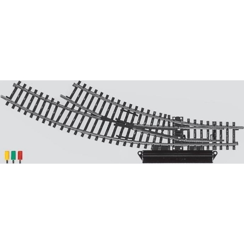 H0 Märklin K-rails (zonder ballastbed) 2269 Gebogen wissel, Rechts 2 stuk(s)