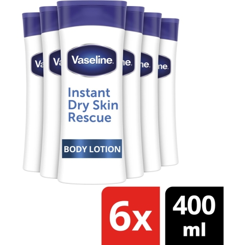 6x Vaseline Bodylotion Expert Care Instant Dry Skin Rescue 400 ml
