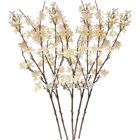 6x Stuks roze appelbloesem kunstbloem/tak met 57 bloemetjes 84 cm -