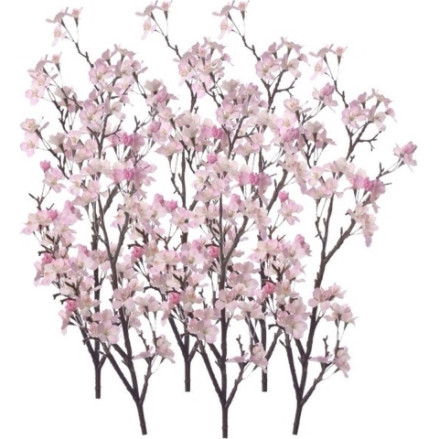 6x Appelbloesem roze kunstbloemen 104 cm -