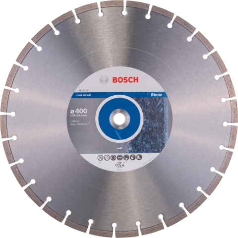 Bosch Accessoires Diamantdoorslijpschijf Standard for Stone 400 x 20,00+25,40 x 3,2 x 10 mm 1st - 2608602604