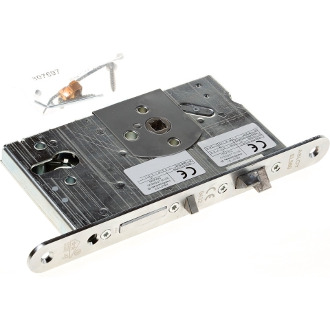 ABLOY EL560 Veiligheidspaniekdeurslot | enkelzijdig krukgestuurd | zelfvergrendelend | SKG** | DM65mm | PC72mm | voorplaat RVS 24x235mm afgerond |