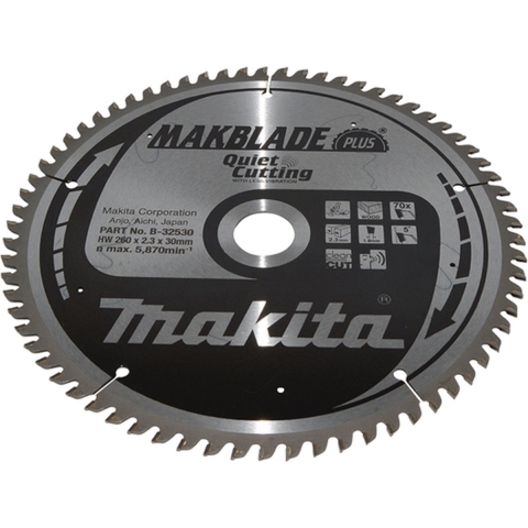 Makita Zaagblad Q C 260X30X2,3 70T 5G - B-32530