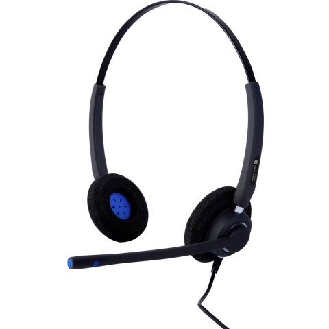 Alcatel-Lucent Enterprise AH 22 U On Ear headset Telefoon Kabel Zwart Ruisonderdrukking (microfoon)