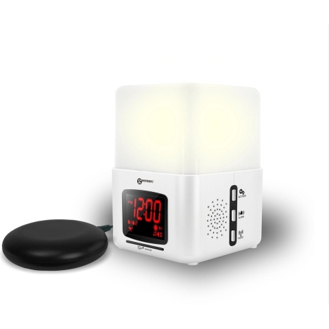 Geemarc JWNS-Light_WH_I Wekker Kwarts Wit Extra luid wekgeluid