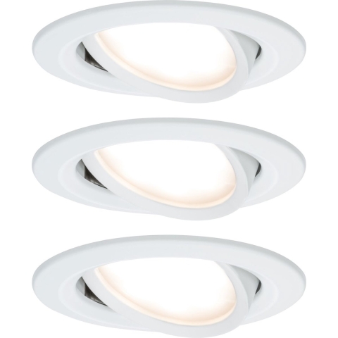 Paulmann 93875 Coin Slim LED-inbouwlamp Set van 3 stuks LED LED vast ingebouwd 18 W Wit (mat)