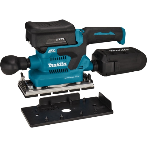 Makita DBO381RTJU | Accu Vlakschuurmachine | 18V | Li-Ion | 2 x 5,0 Ah accu en snellader | met AWS zender | In Mbox - DBO381RTJU