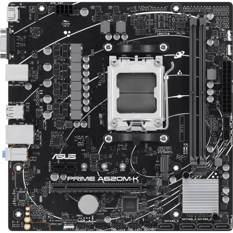 Asus PRIME A620M-K Moederbord Socket AMD AM5 Vormfactor Micro-ATX Moederbord chipset AMD® A620