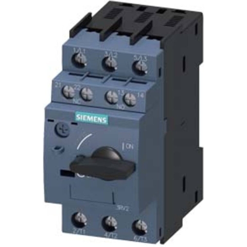 Siemens 3RV2011-1HA15 Vermogensschakelaar 1 stuk(s) Instelbereik (stroomsterkte): 5.5 - 8 A Schakelspanning (max.): 690 V/AC (b x h x d) 45 x 97 x 97 mm