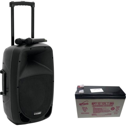 Omnitronic MES-12BT2 Mobiele PA-luidspreker 30.48 cm 12 inch werkt op een accu, werkt op het lichtnet 1 stuk(s)