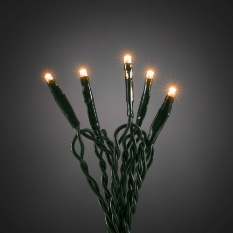 Konstsmide 6555-870 Micro-lichtketting met app-besturing Binnen Energielabel: E (A - G) werkt op het lichtnet Aantal lampen 200 LED Barnsteen Verlichte lengte: