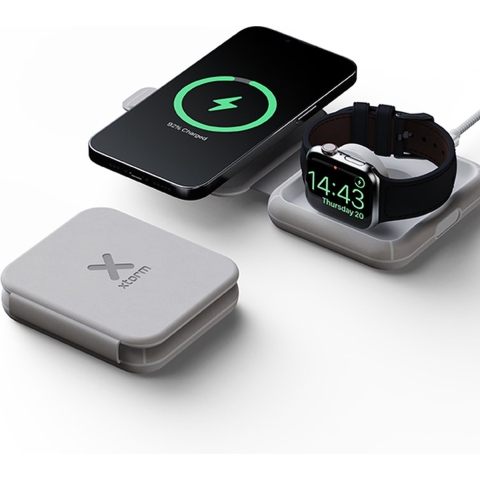 XTORM XWF21 Draadloze lader USB-C Met magnetische aansluiting, Met snellaadfunctie 7.5 W, 15 W Wireless Charger Grijs