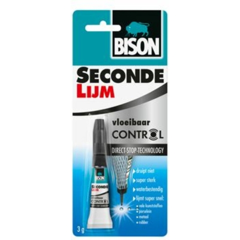 12x Bison Seconde Lijm Vloeibaar Control 3 gr