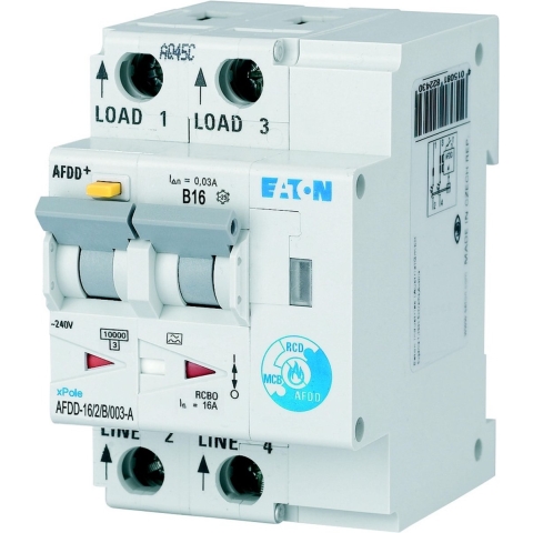 Eaton 187204 Brandbeveiligingsschakelaar 2-polig 16 A 0.03 A 230 V/AC 1 stuk(s)