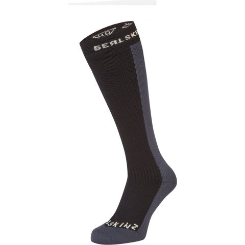 Sealskinz Worstead Cold weather knee fietssok black unisex L