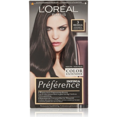 3x L'Oréal Préférence Permanente Haarkleuring 3.0 Donkerbruin