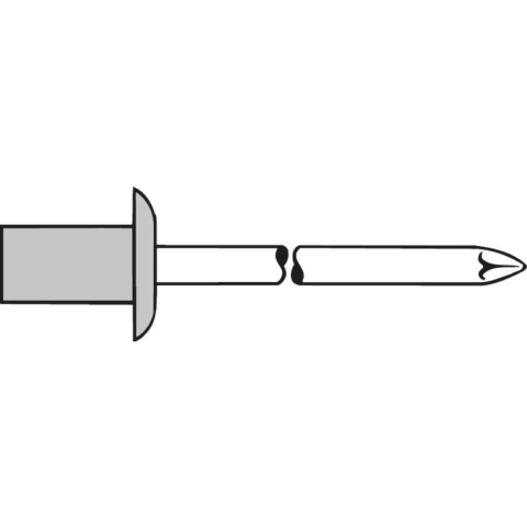 Gesipa Afdichtende blindklinknagel | klinknagelschacht d x l 4,8 x 14 mm | aluminium / staal | 500 stuks - 1433430 1433430