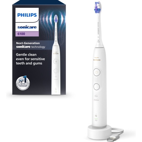 Philips Sonicare 6100 Series Hx7400/01 Elektrische Tandenborstel Wit